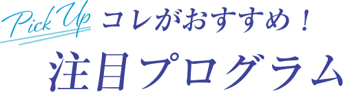 注目プログラム